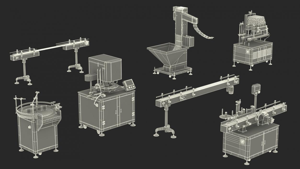 Snack Packing Machine Production Line 3D