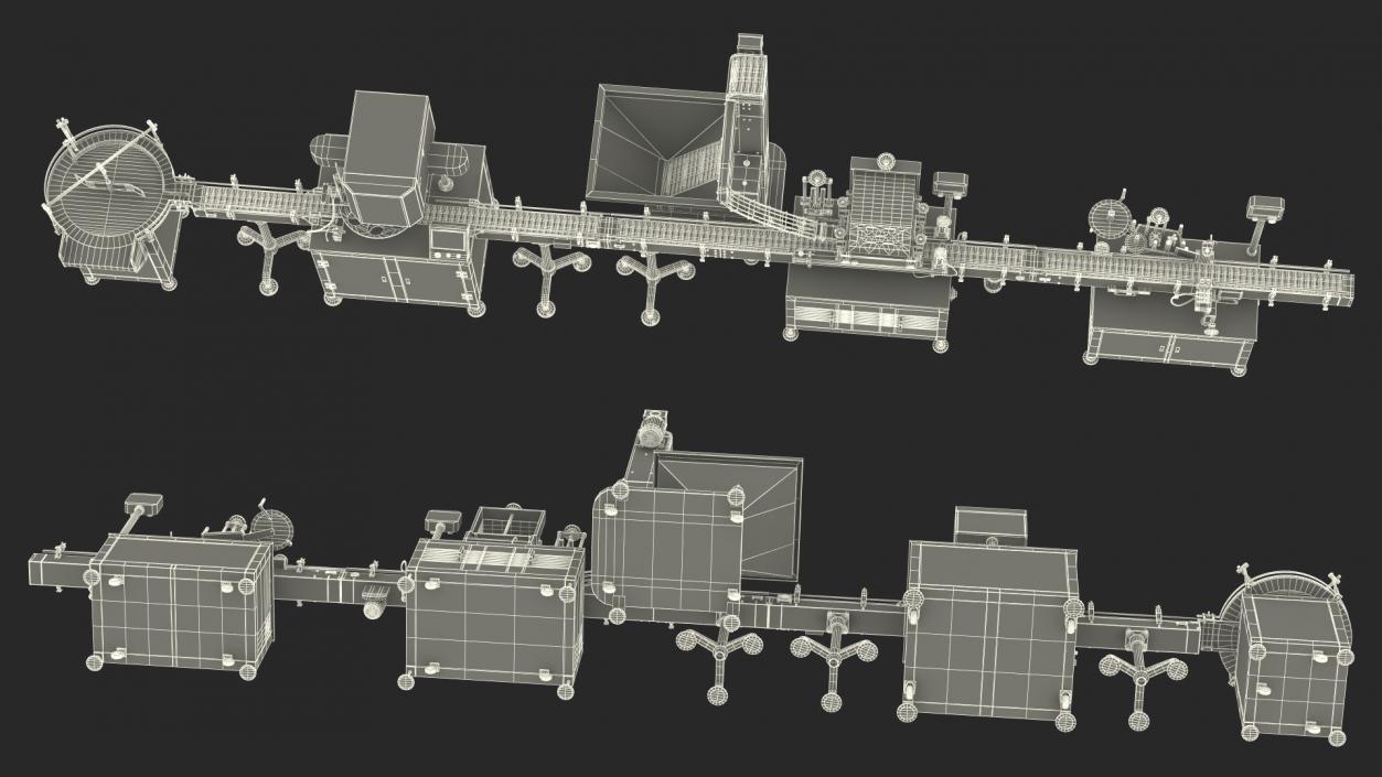 Snack Packing Machine Production Line 3D