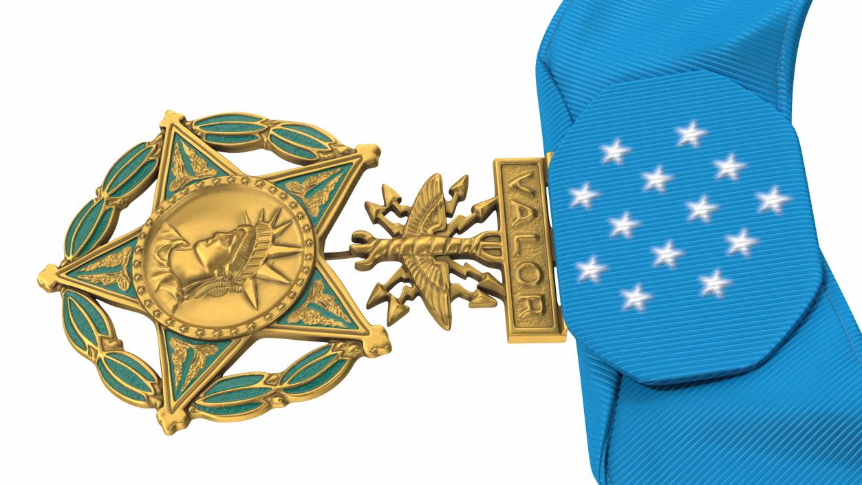 US Air Force Medal of Honor Worn 3D