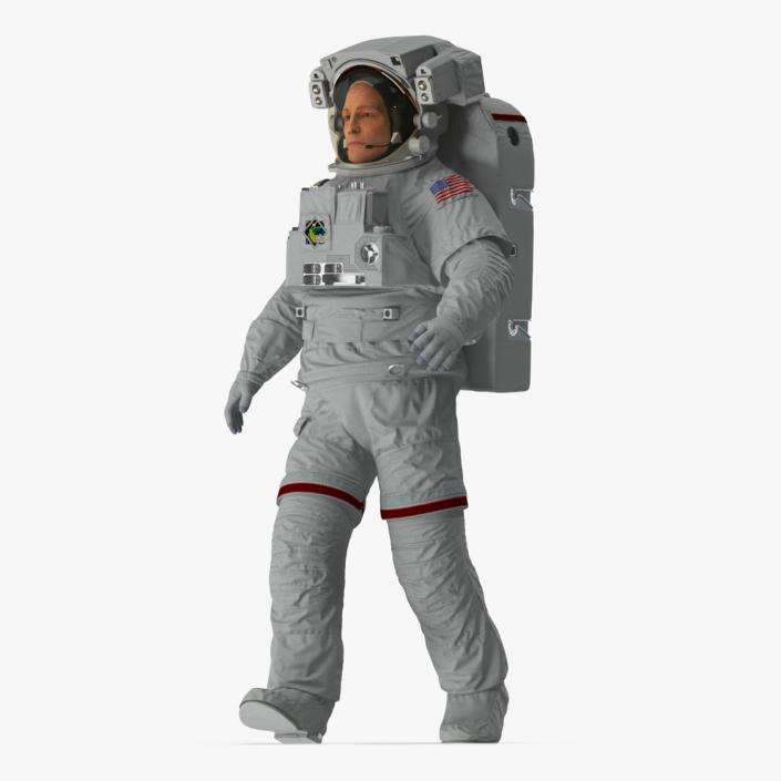 Astronaut in Extravehicular Mobility Unit Rigged for Maya 3D