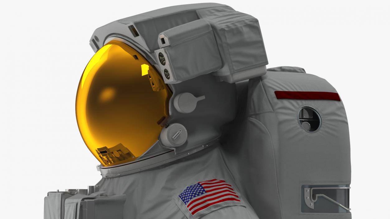 Astronaut in Extravehicular Mobility Unit Rigged for Maya 3D