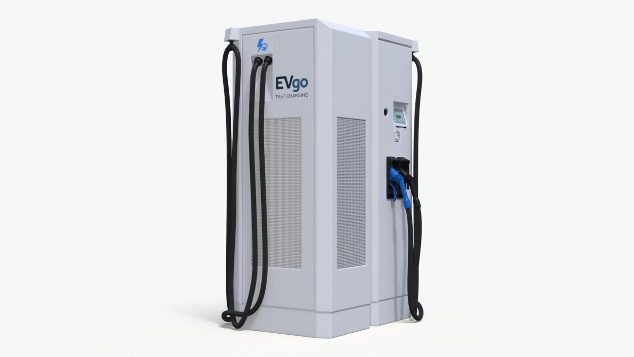 3D EVgo Fast Charging Station and Electric Cars 2