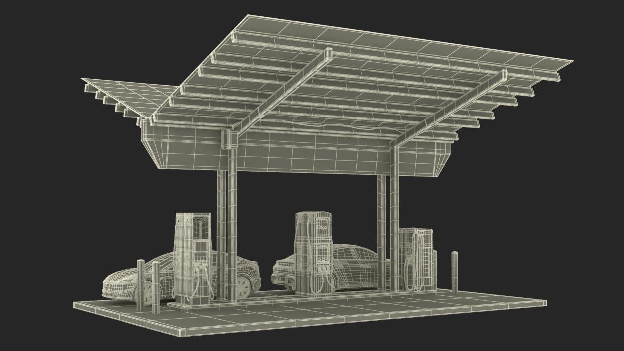 3D EVgo Fast Charging Station and Electric Cars 2