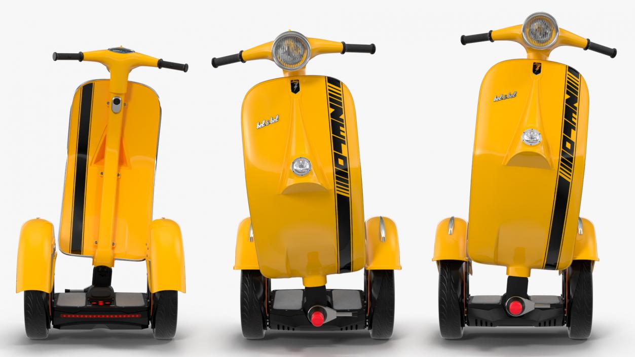 Z-Scooter Vespa Yellow Rigged 3D model