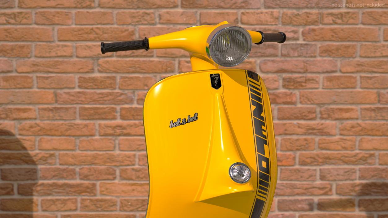 Z-Scooter Vespa Yellow Rigged 3D model