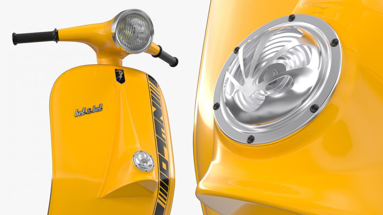 Z-Scooter Vespa Yellow Rigged 3D model