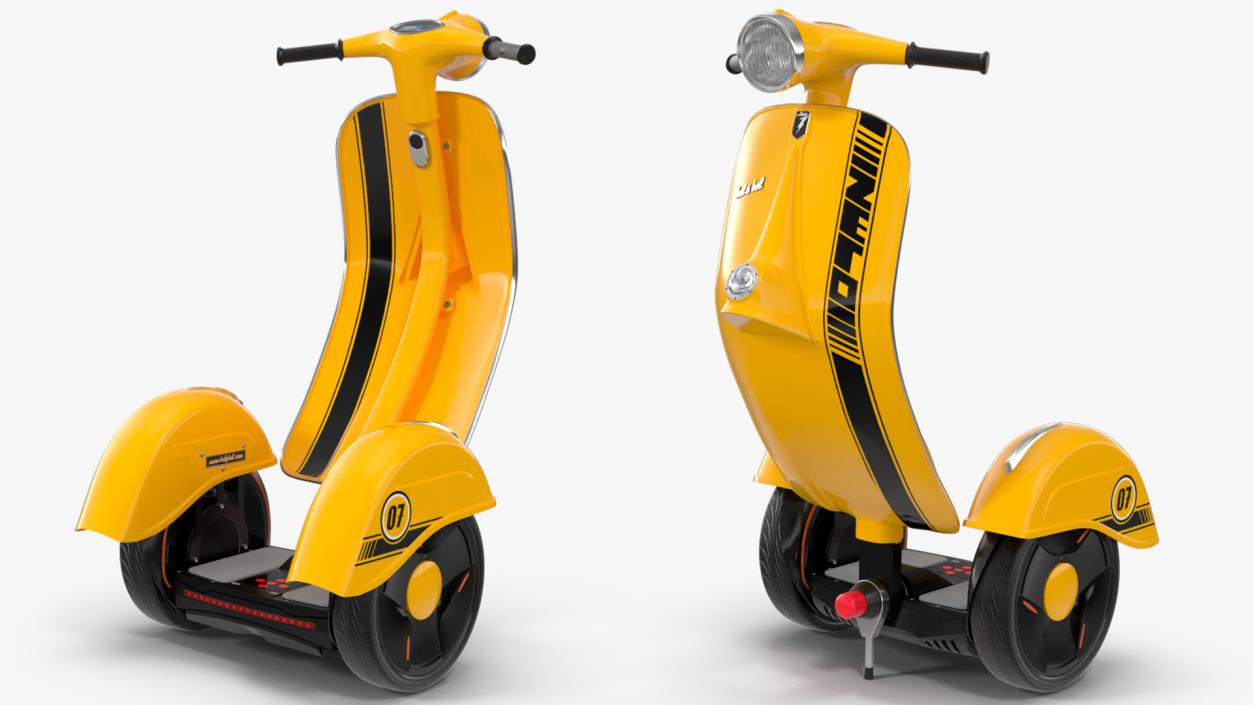 Z-Scooter Vespa Yellow Rigged 3D model