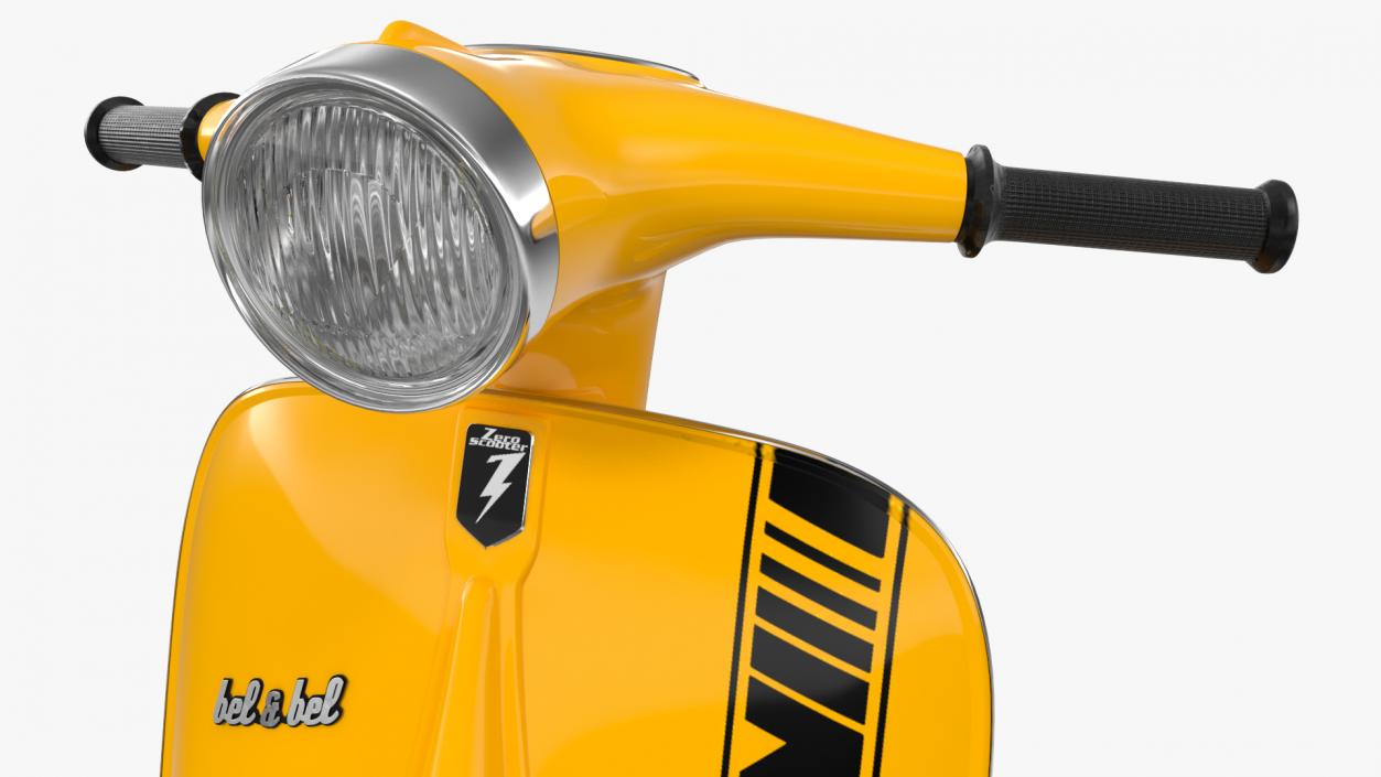 Z-Scooter Vespa Yellow Rigged 3D model