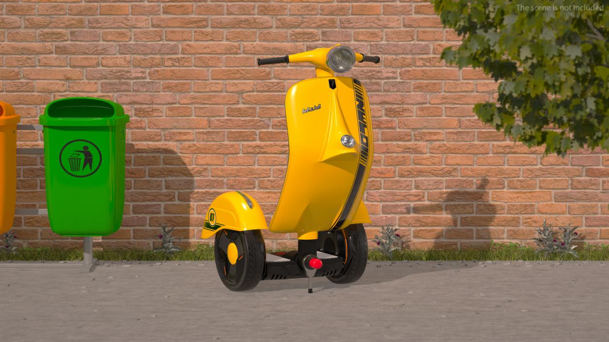 Z-Scooter Vespa Yellow Rigged 3D model