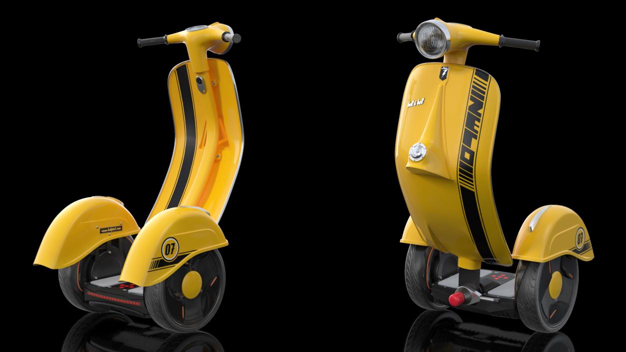 Z-Scooter Vespa Yellow Rigged 3D model