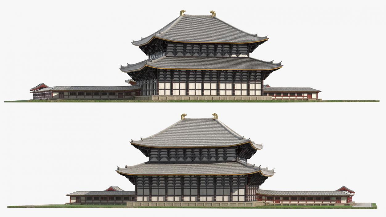 3D Japanese Buddhist Temple Todai Ji model