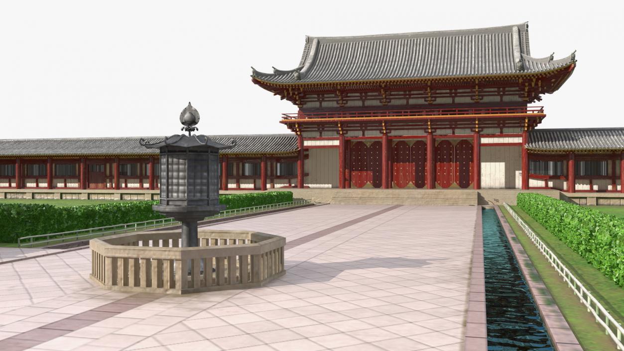 3D Japanese Buddhist Temple Todai Ji model