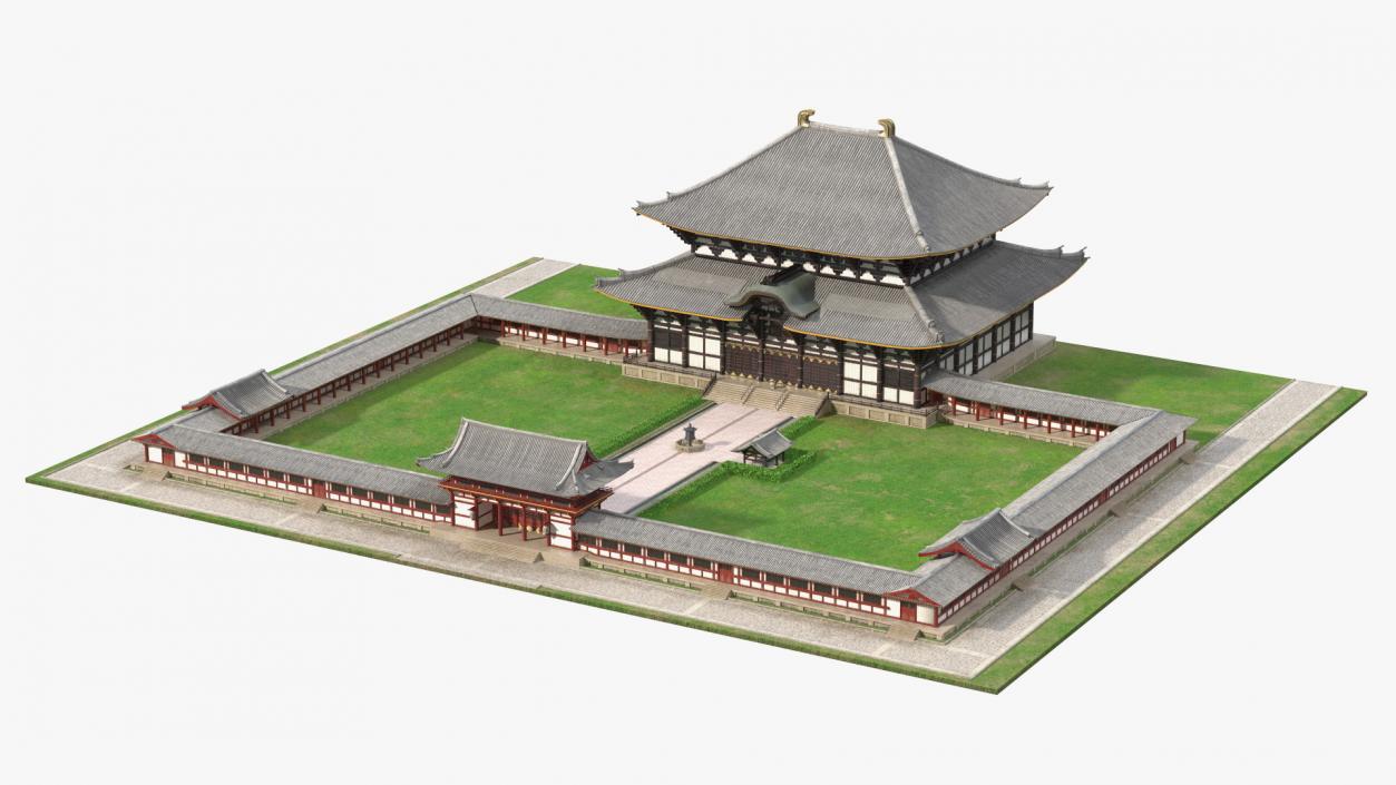 3D Japanese Buddhist Temple Todai Ji model