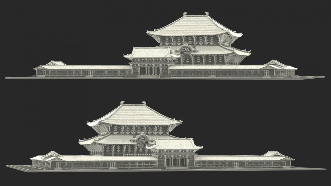 3D Japanese Buddhist Temple Todai Ji model