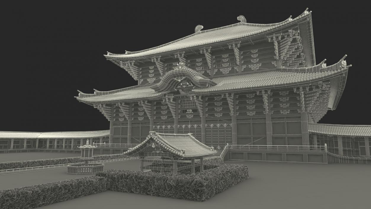 3D Japanese Buddhist Temple Todai Ji model