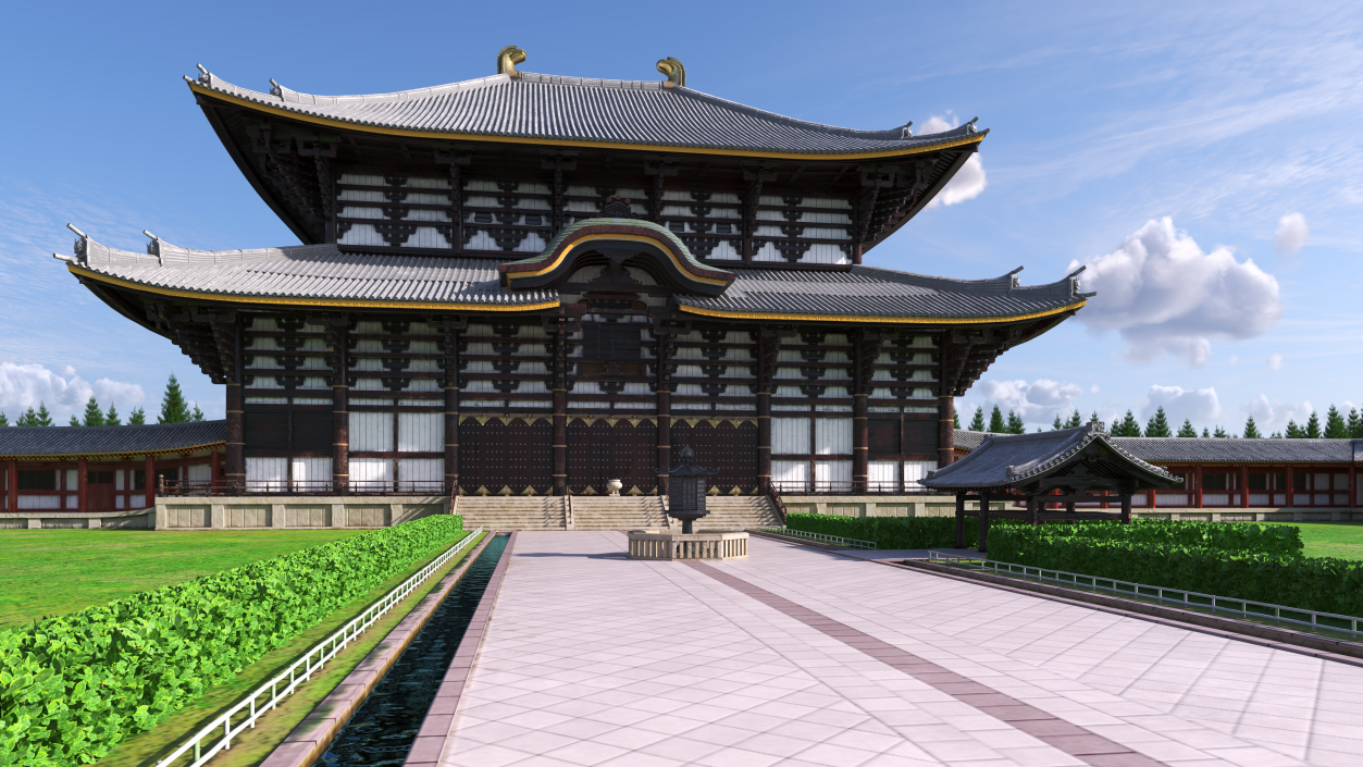 3D Japanese Buddhist Temple Todai Ji model