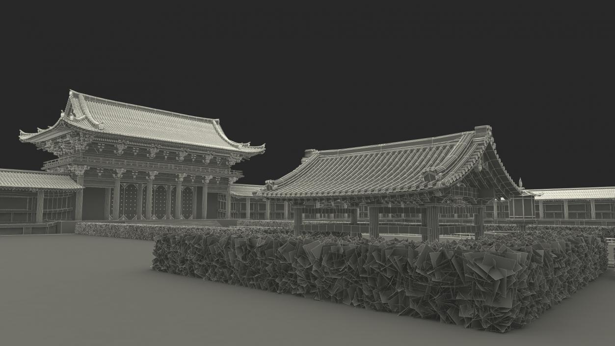 3D Japanese Buddhist Temple Todai Ji model