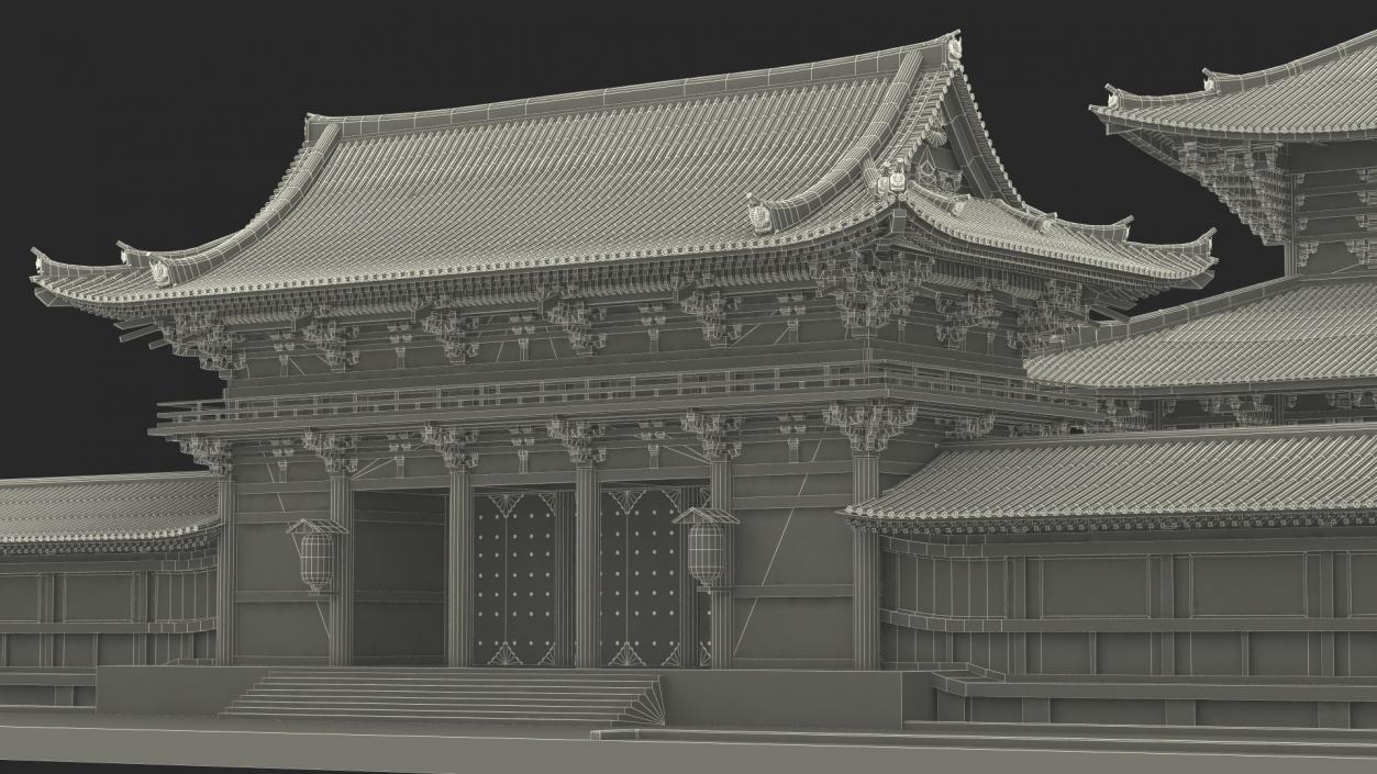 3D Japanese Buddhist Temple Todai Ji model