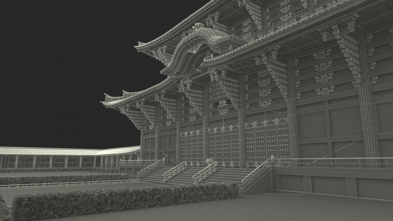 3D Japanese Buddhist Temple Todai Ji model