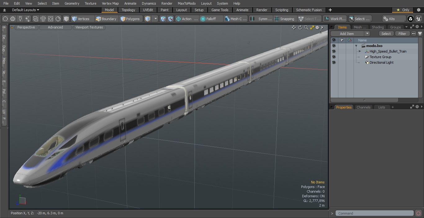 3D High Speed Bullet Train model