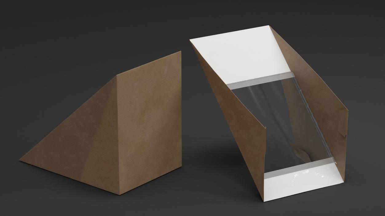 Paperboard Large Sandwich Box 3D model