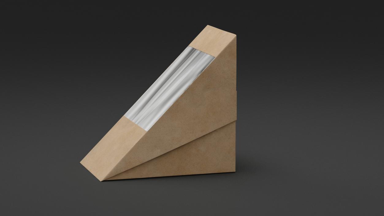 Paperboard Large Sandwich Box 3D model