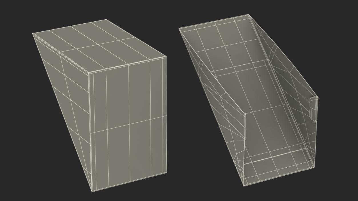 Paperboard Large Sandwich Box 3D model