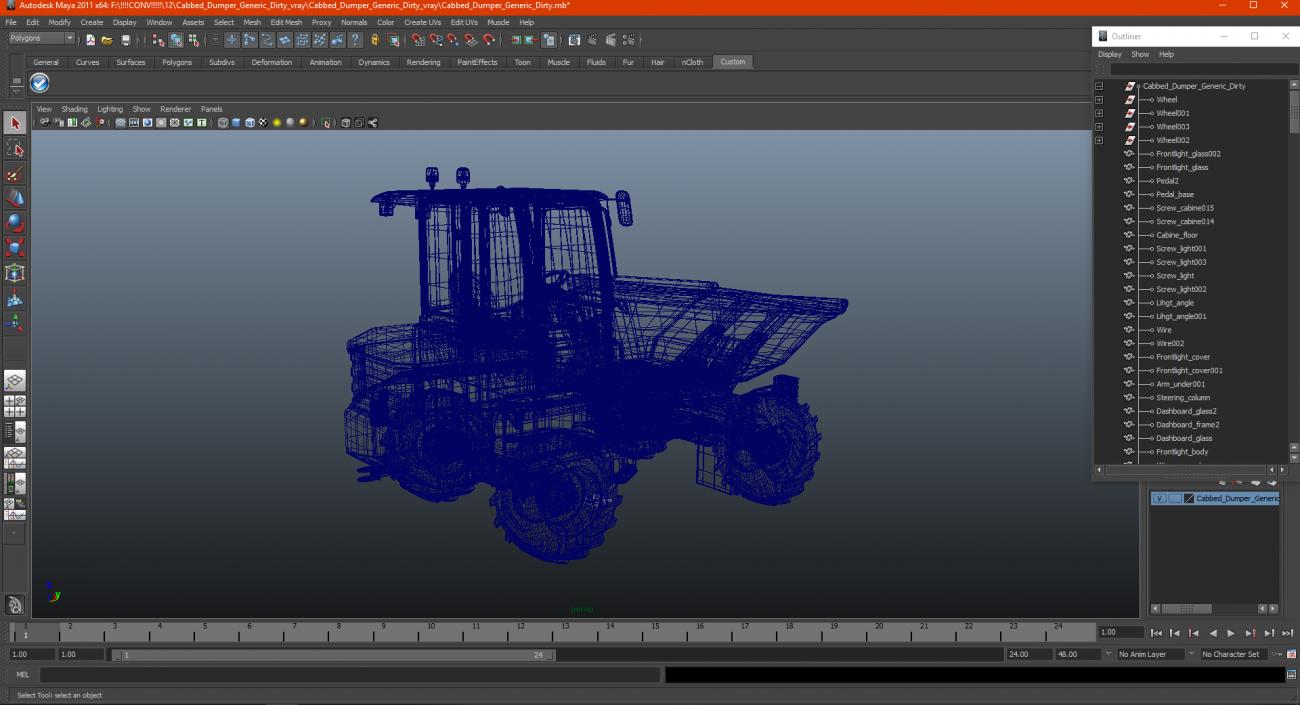 Cabbed Dumper Generic Dirty 3D