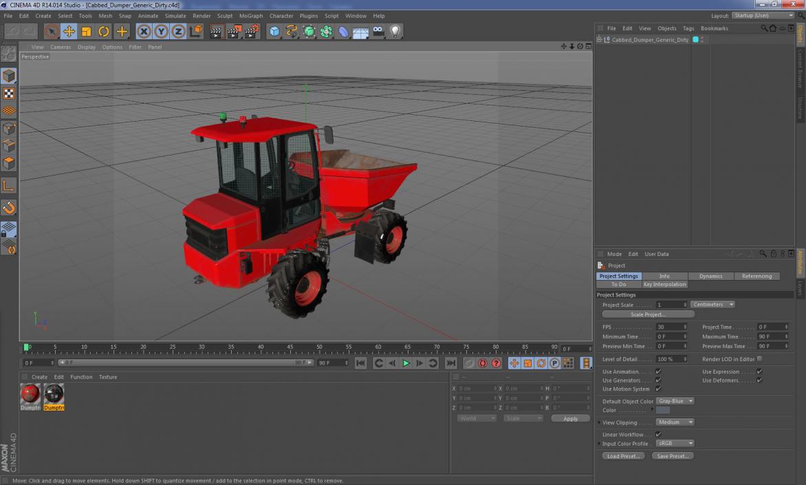 Cabbed Dumper Generic Dirty 3D