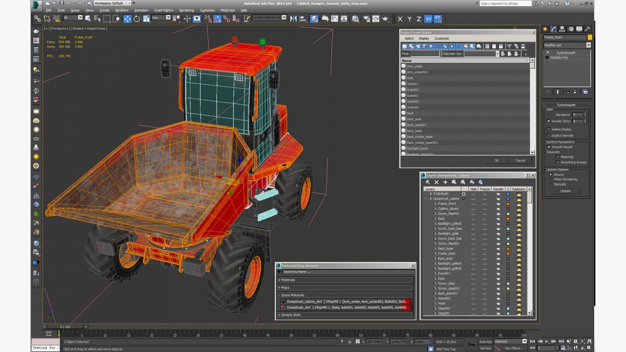 Cabbed Dumper Generic Dirty 3D