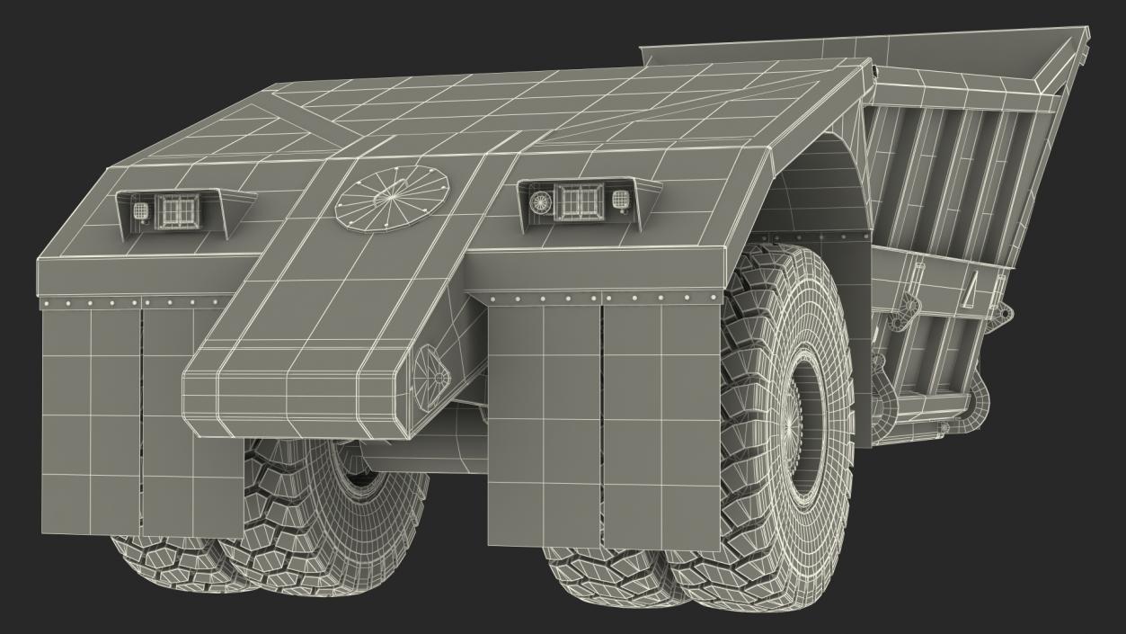 Mega Bottom Dump Trailer MBD100 Clean Rigged 3D model