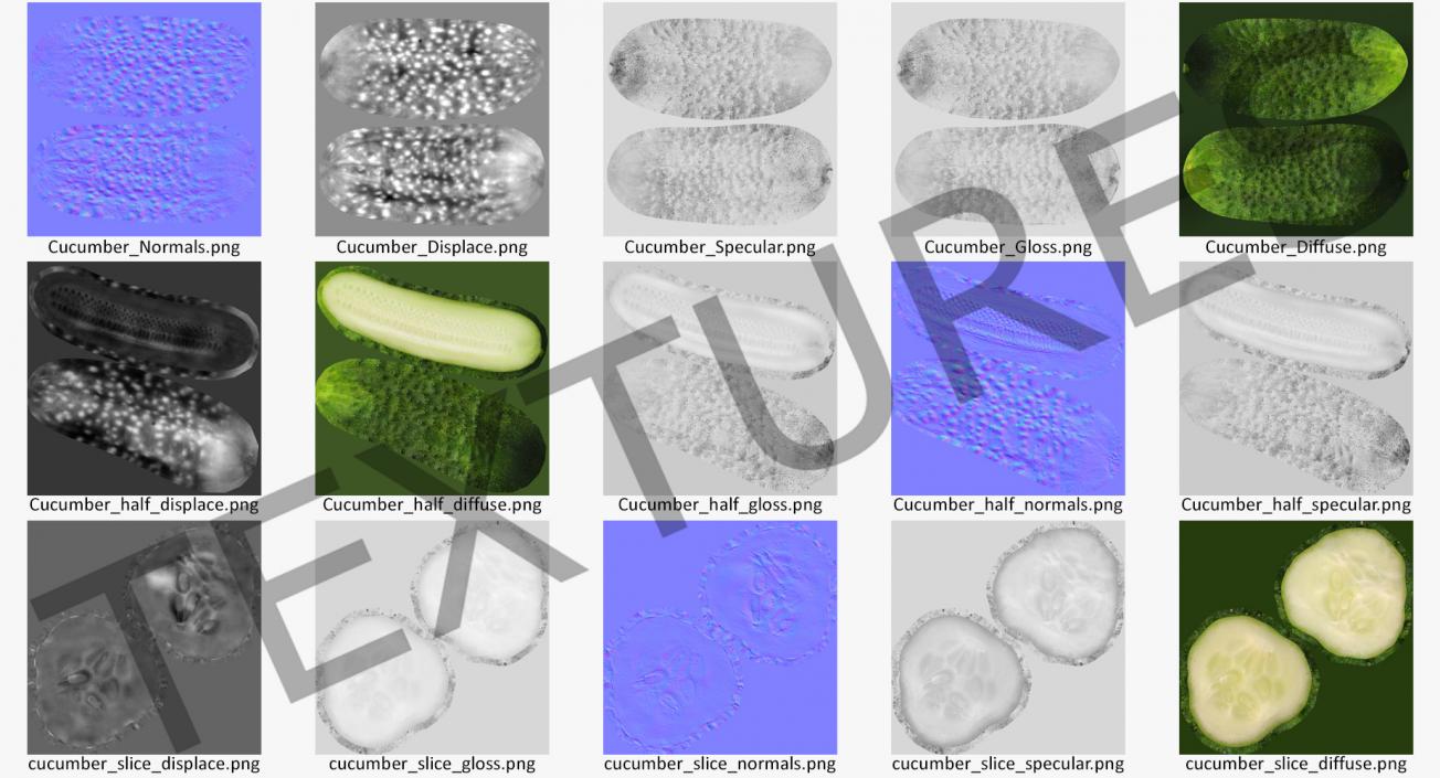 Cucumber Collection 3D model