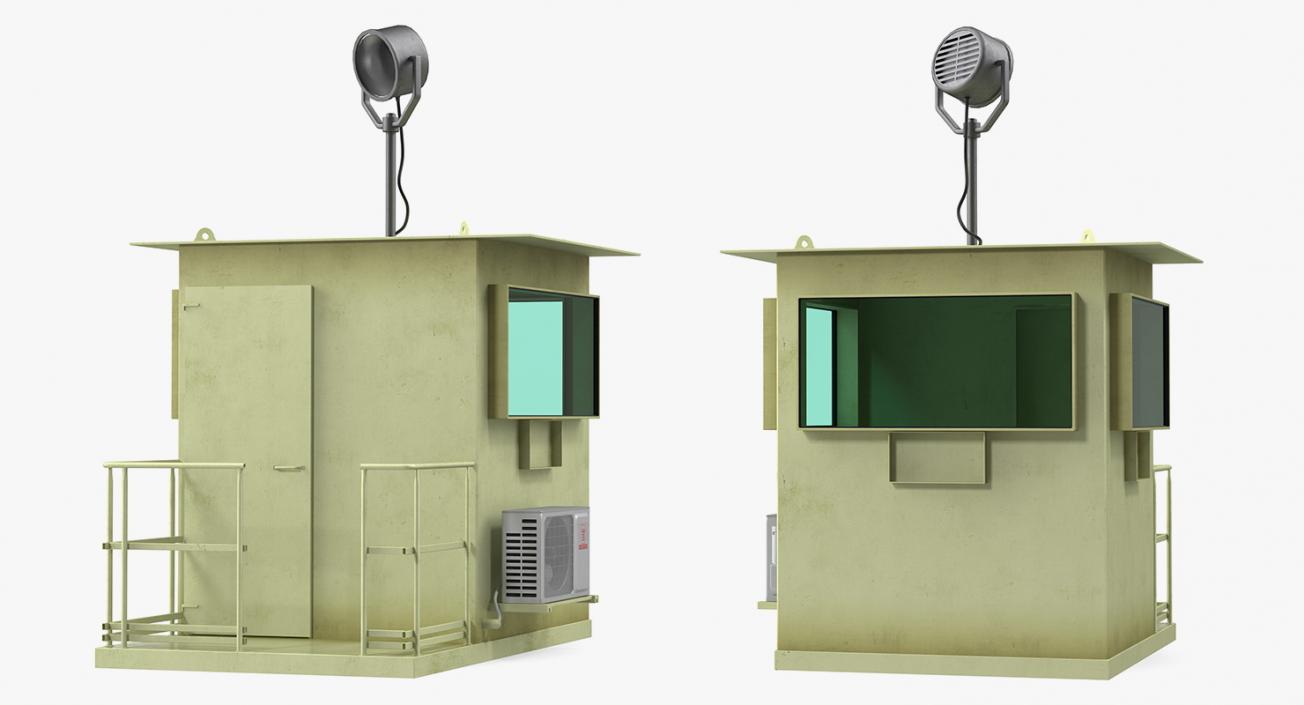 3D model Military Guard Cabin