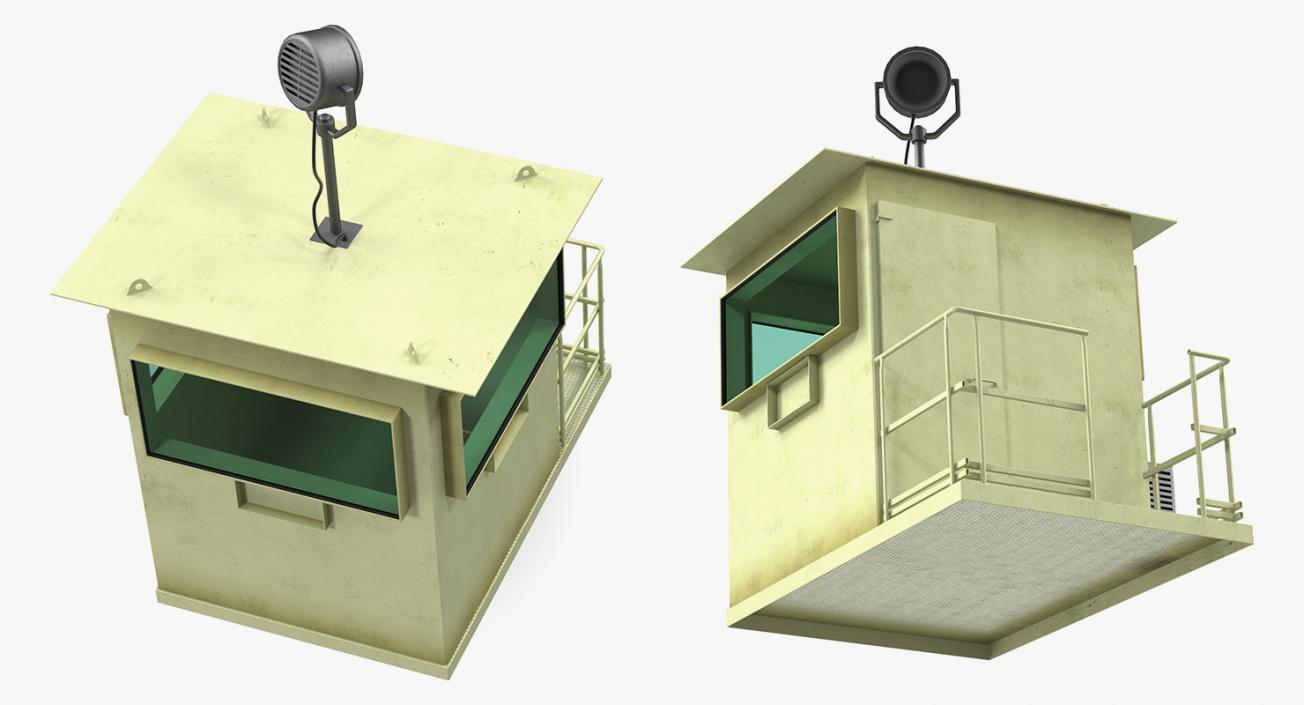 3D model Military Guard Cabin