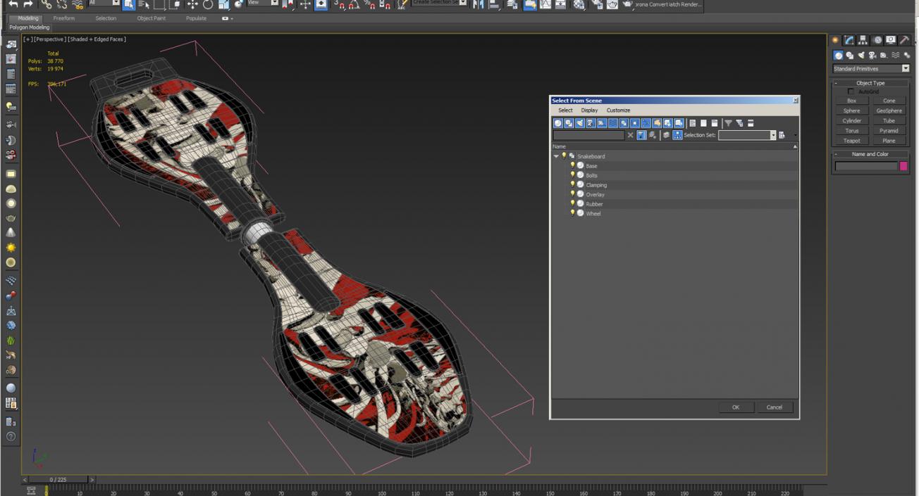 3D model Snakeboard