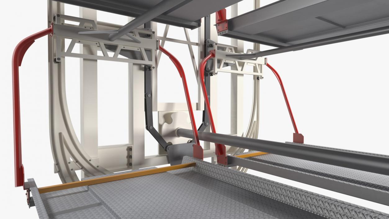 3D model 6 Place Rotary Car Parking Lift System Rigged