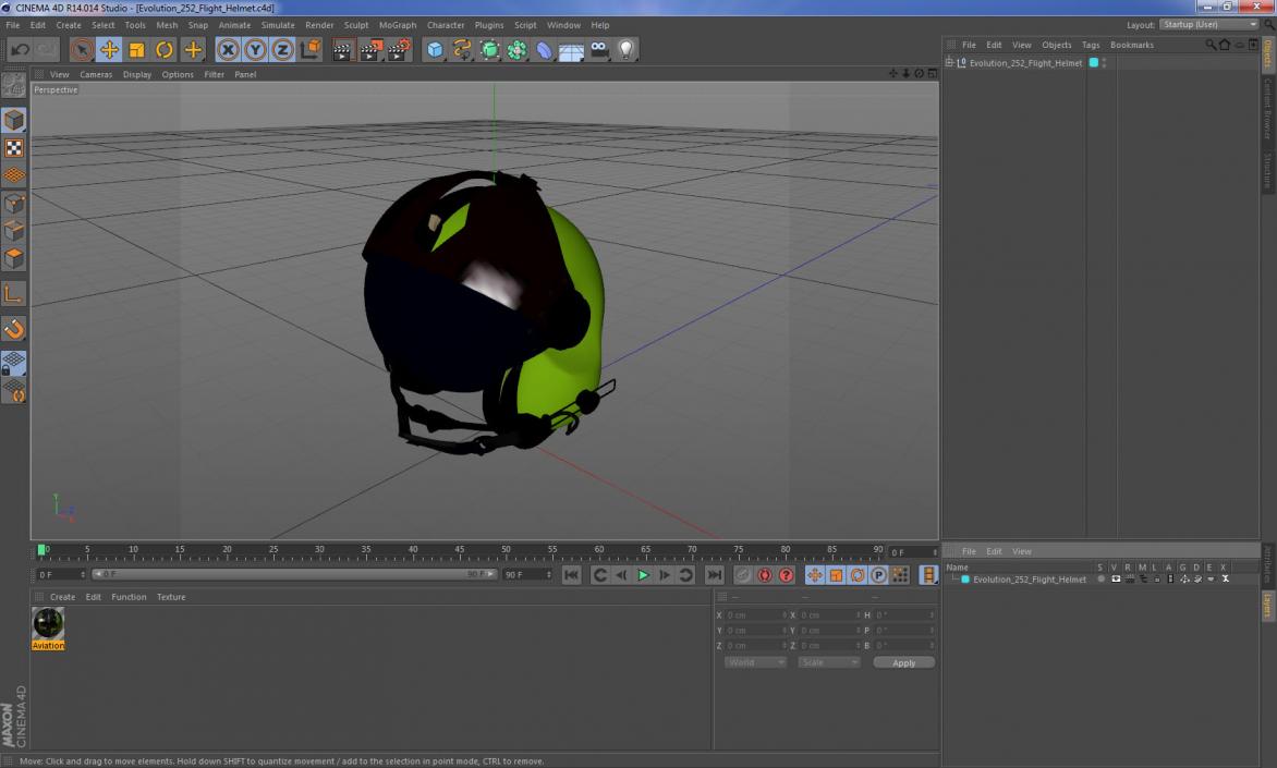 Evolution 252 Flight Helmet 3D