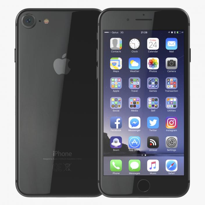 iPhone 8 Black 3D model