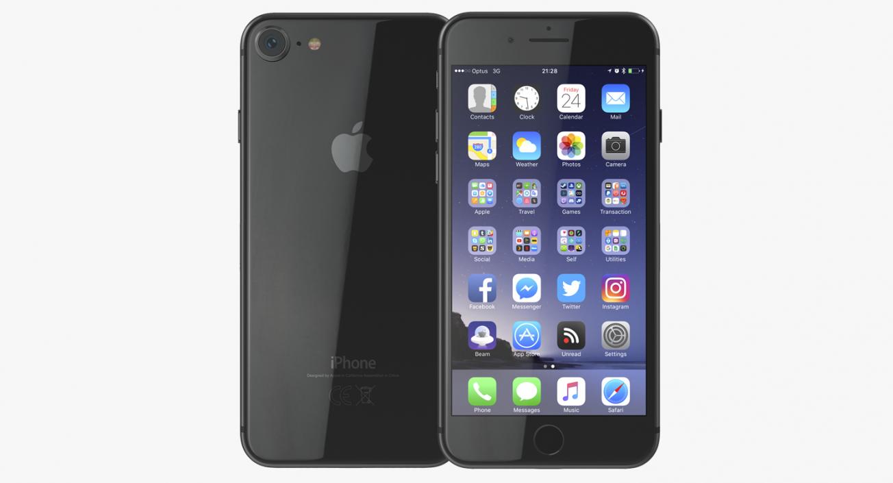 iPhone 8 Black 3D model