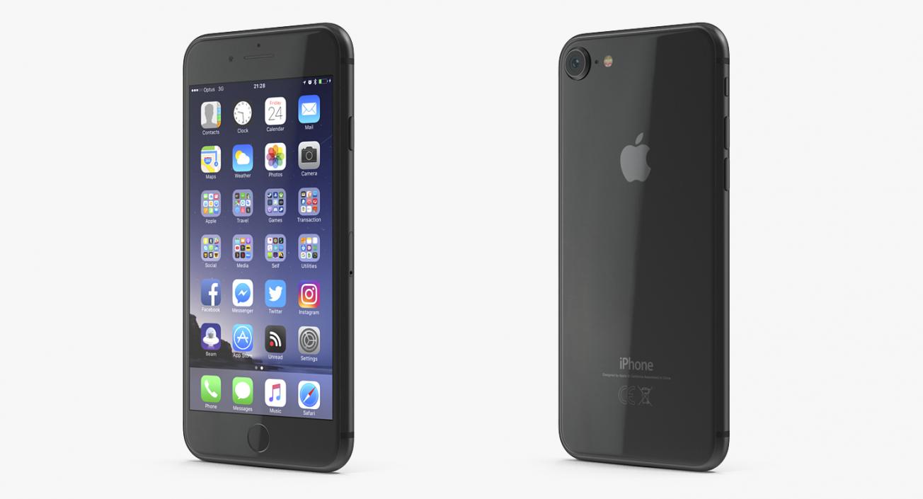 iPhone 8 Black 3D model