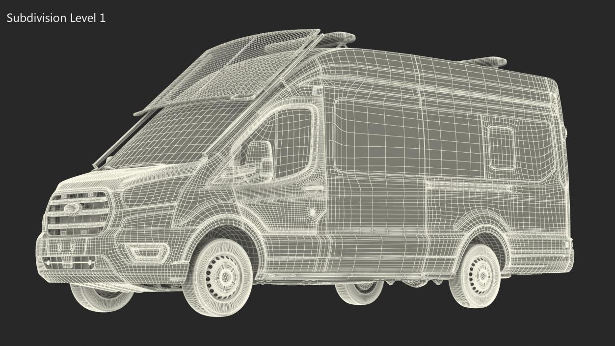 3D model Ford Transit Police Van 2020 Rigged