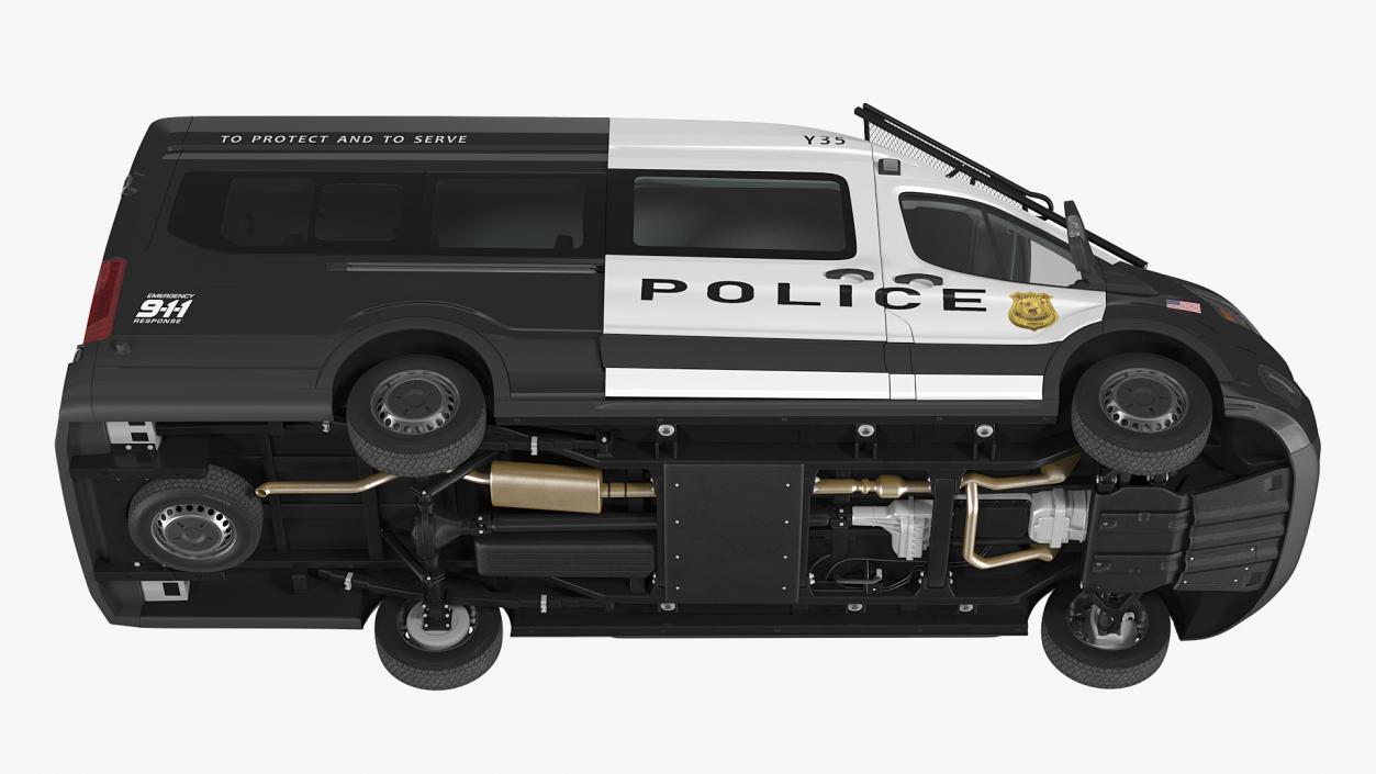 3D model Ford Transit Police Van 2020 Rigged