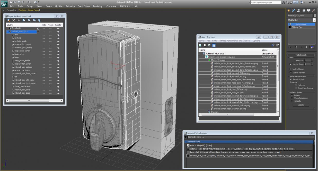 3D Smart Lock Kwikset model