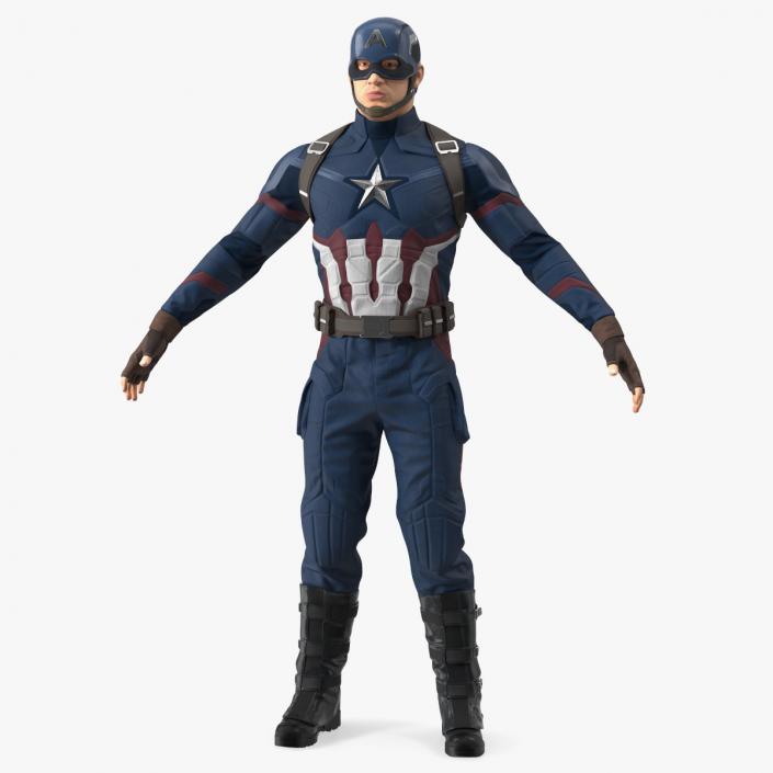 3D model Captain America Character