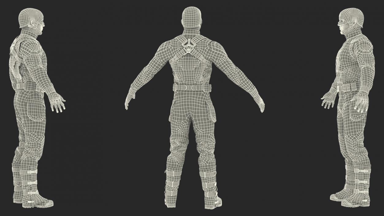 3D model Captain America Character