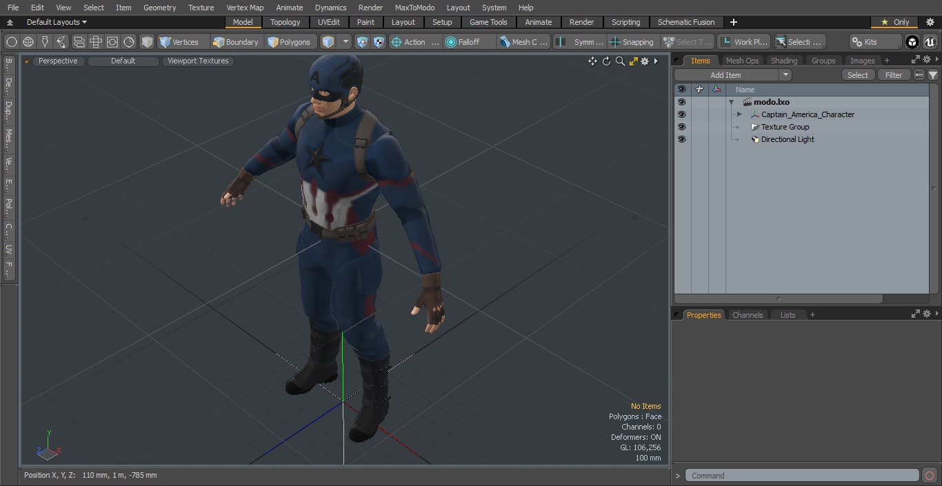 3D model Captain America Character