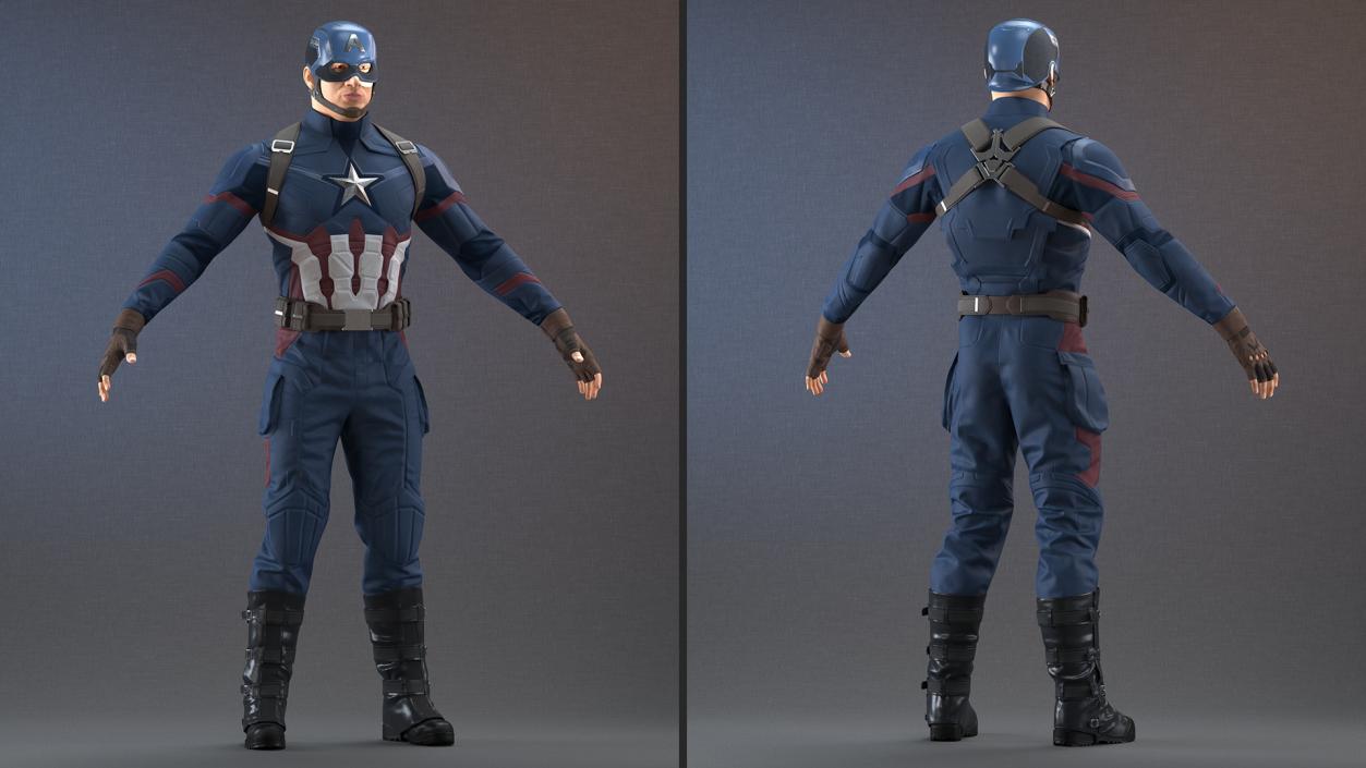 3D model Captain America Character