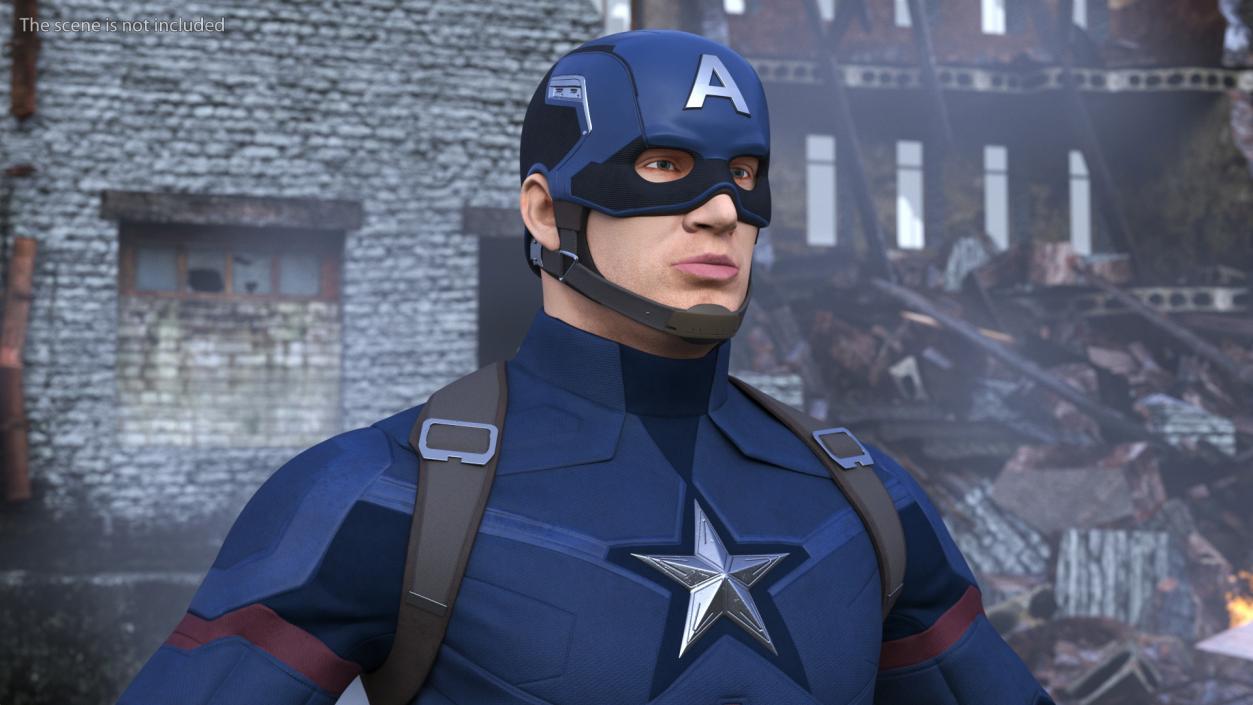 3D model Captain America Character