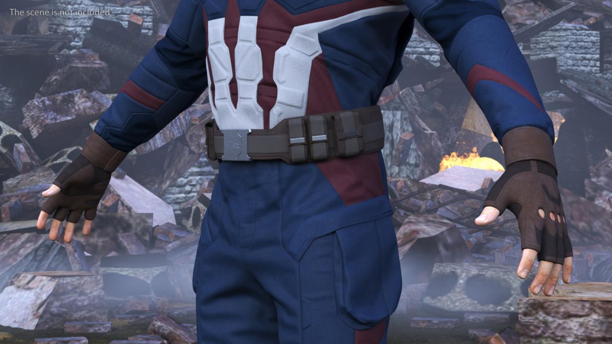 3D model Captain America Character