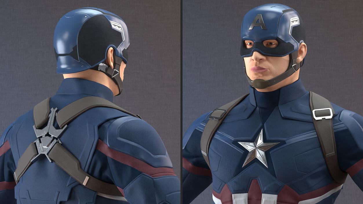 3D model Captain America Character